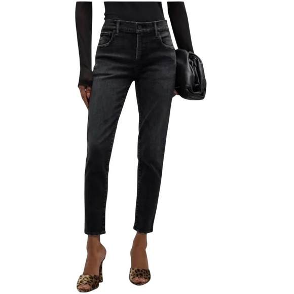Nwt Moussy Vintage Bissel Black Skinny Jeans High-Waisted made in Japan size 31 - Picture 1 of 12